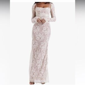 Elegant Lace Overlay Dress